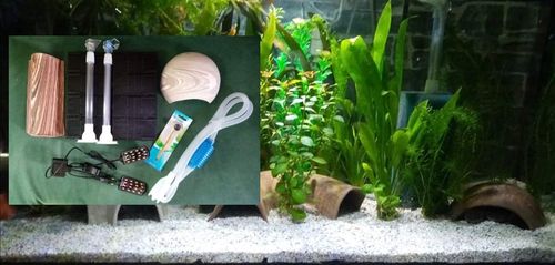 Aquariumkomplettangebot (ohne Aquarium) für 120er Becken mit Bodenfilter